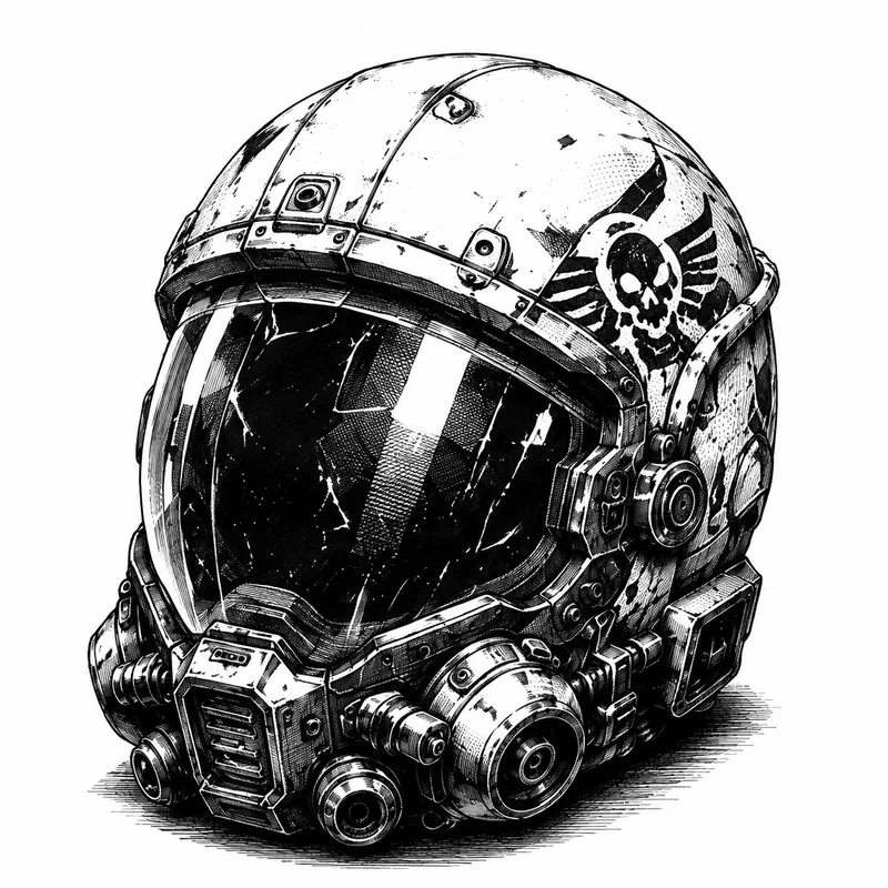 Awake in the Black worn void helmet illustration